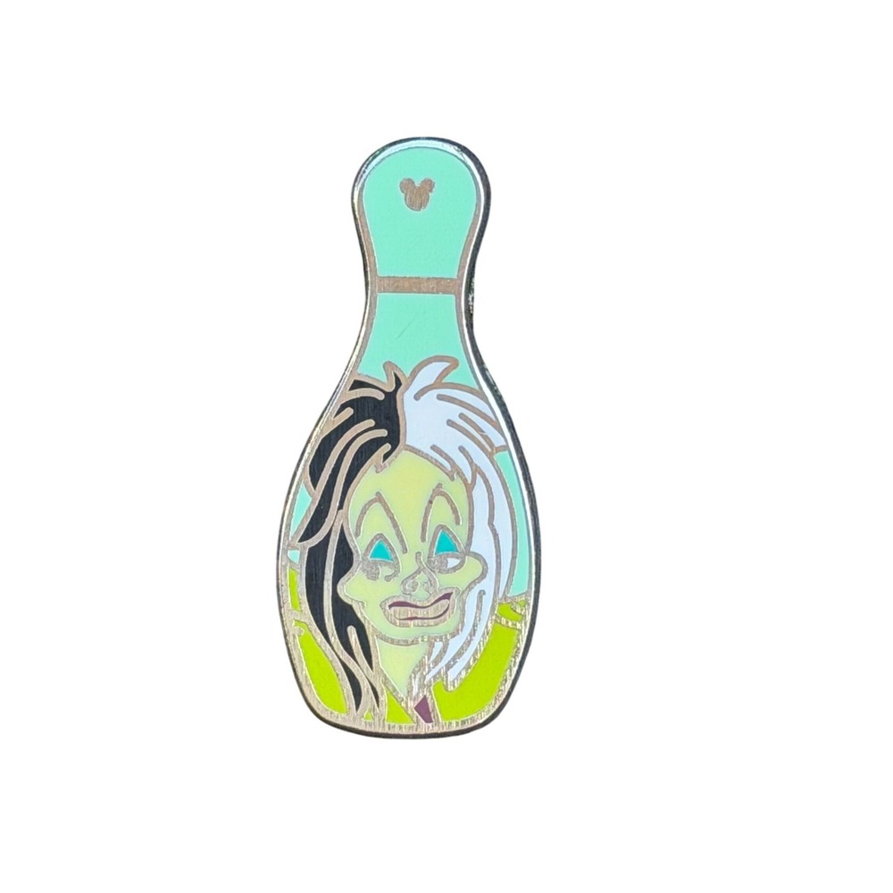 Walt Disney Pin Trading Hidden Mickey Bowling Villain Cruella de Vil Collectible